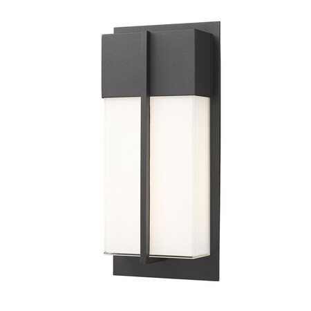 Z-Lite Nyx 2 Light Outdoor Wall Light, 6in. W x 13in. H, Black 5014S-BK-LED
